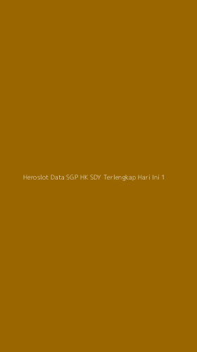 Tampilan Antarmuka Aplikasi Heroslot Data Sgp Hk Sdy Terlengkap Hari Ini - 1