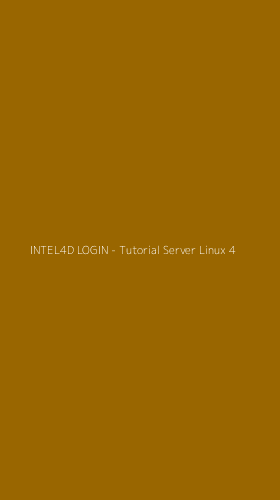 Tampilan Antarmuka Aplikasi INTEL4D LOGIN - Tutorial Server Linux - 4