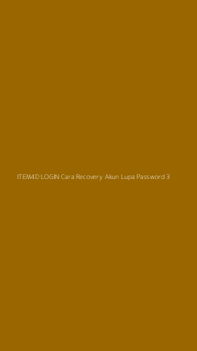 Tampilan Antarmuka Aplikasi Item4d Login Cara Recovery Akun Lupa Password - 3