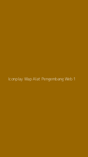 Tampilan Antarmuka Aplikasi Iconplay Wap Alat Pengembang Web - 1