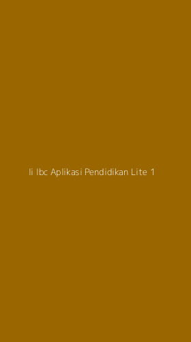 Tampilan Antarmuka Aplikasi Ii Ibc Aplikasi Pendidikan Lite - 1