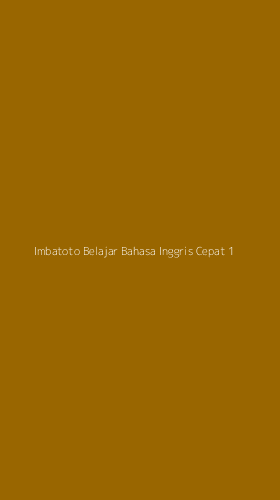 Tampilan Antarmuka Aplikasi Imbatoto Belajar Bahasa Inggris Cepat - 1