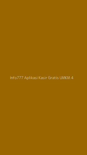 Tampilan Antarmuka Aplikasi Info777 Aplikasi Kasir Gratis Umkm - 4