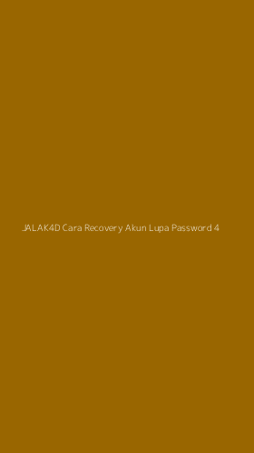 Tampilan Antarmuka Aplikasi Jalak4d Cara Recovery Akun Lupa Password - 4
