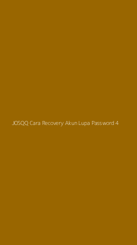 Tampilan Antarmuka Aplikasi Josqq Cara Recovery Akun Lupa Password - 4