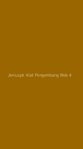 Tampilan Antarmuka Aplikasi Jeniuspk Alat Pengembang Web - 4