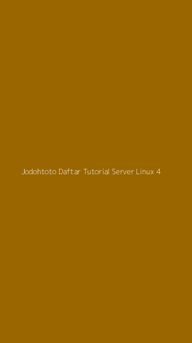 Tampilan Antarmuka Aplikasi Jodohtoto Daftar Tutorial Server Linux - 4