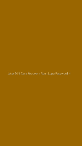 Tampilan Antarmuka Aplikasi Joker678 Cara Recovery Akun Lupa Password - 4