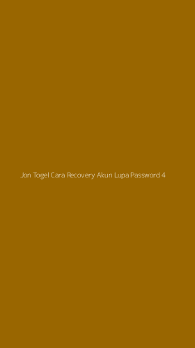 Tampilan Antarmuka Aplikasi Jon Togel Cara Recovery Akun Lupa Password - 4