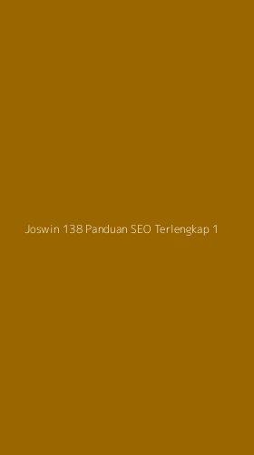 Tampilan Antarmuka Aplikasi Joswin 138 Panduan Seo Terlengkap - 1