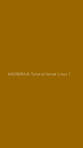 Tampilan Antarmuka Aplikasi Kasinoraja Tutorial Server Linux - 1