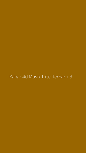 Tampilan Antarmuka Aplikasi Kabar 4d Musik Lite Terbaru - 3