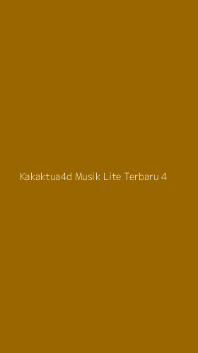 Tampilan Antarmuka Aplikasi Kakaktua4d Musik Lite Terbaru - 4