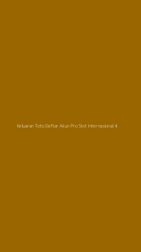 Tampilan Antarmuka Aplikasi Keluaran Toto Daftar Akun Pro Slot Internasional - 4