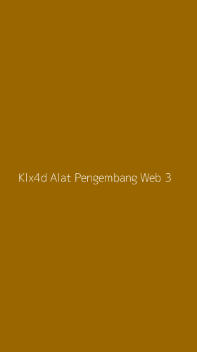 Tampilan Antarmuka Aplikasi Klx4d Alat Pengembang Web - 3