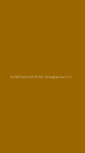 Tampilan Antarmuka Aplikasi Koi 800 Data Sgp Hk Sdy Terlengkap Hari Ini - 3