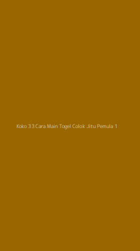 Tampilan Antarmuka Aplikasi Koko 33 Cara Main Togel Colok Jitu Pemula - 1