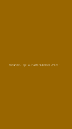 Tampilan Antarmuka Aplikasi Komunitas Togel Cc Platform Belajar Online - 1