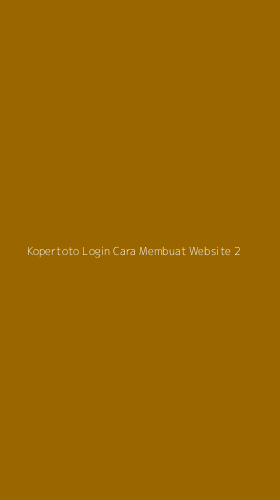 Tampilan Antarmuka Aplikasi Kopertoto Login Cara Membuat Website - 2