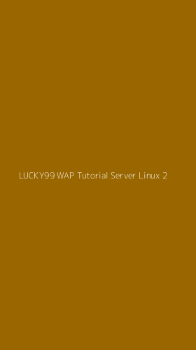 Tampilan Antarmuka Aplikasi Lucky99 Wap Tutorial Server Linux - 2