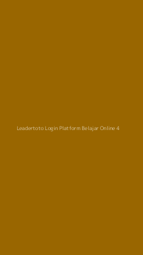 Tampilan Antarmuka Aplikasi Leadertoto Login Platform Belajar Online - 4