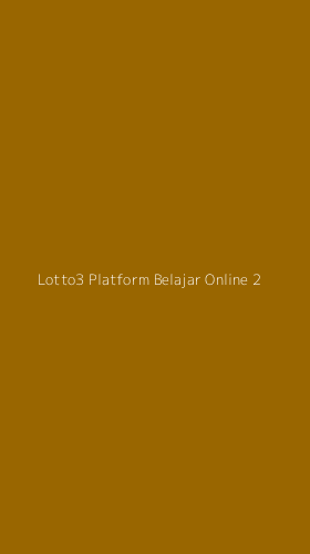Tampilan Antarmuka Aplikasi Lotto3 Platform Belajar Online - 2