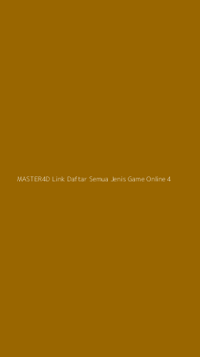 Tampilan Antarmuka Aplikasi Master4d Link Daftar Semua Jenis Game Online - 4