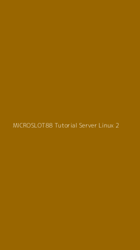 Tampilan Antarmuka Aplikasi Microslot88 Tutorial Server Linux - 2