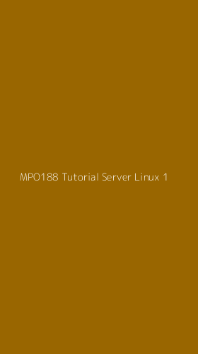 Tampilan Antarmuka Aplikasi Mpo188 Tutorial Server Linux - 1