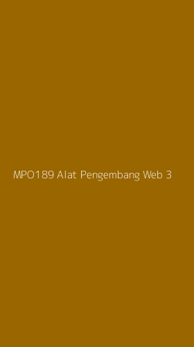Tampilan Antarmuka Aplikasi Mpo189 Alat Pengembang Web - 3