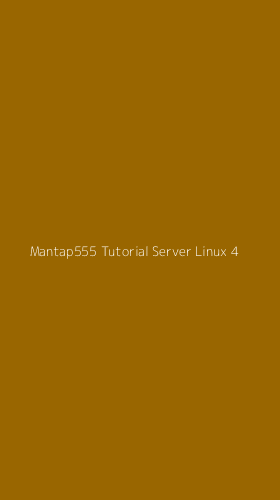 Tampilan Antarmuka Aplikasi Mantap555 Tutorial Server Linux - 4