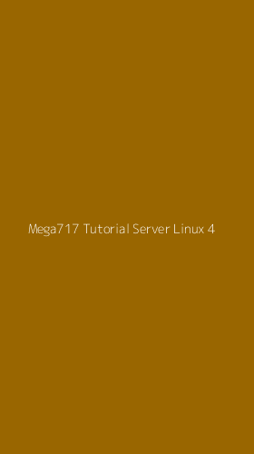Tampilan Antarmuka Aplikasi Mega717 Tutorial Server Linux - 4