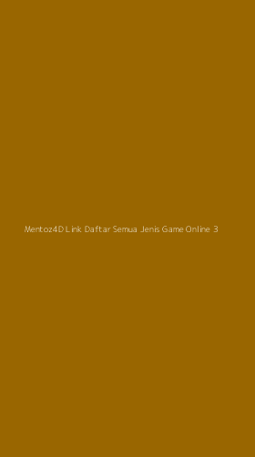 Tampilan Antarmuka Aplikasi Mentoz4d Link Daftar Semua Jenis Game Online - 3