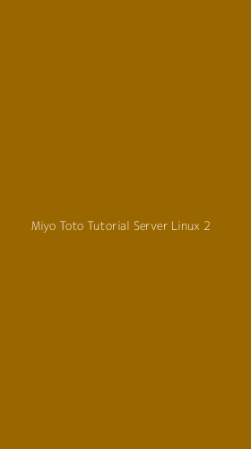 Tampilan Antarmuka Aplikasi Miyo Toto Tutorial Server Linux - 2