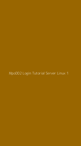 Tampilan Antarmuka Aplikasi Mpo002 Login Tutorial Server Linux - 1
