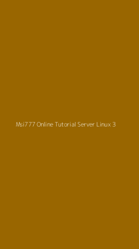 Tampilan Antarmuka Aplikasi Msi777 Online Tutorial Server Linux - 3