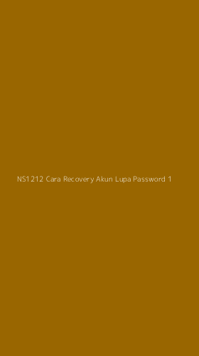 Tampilan Antarmuka Aplikasi Ns1212 Cara Recovery Akun Lupa Password - 1