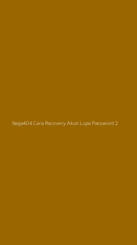 Tampilan Antarmuka Aplikasi Naga404 Cara Recovery Akun Lupa Password - 2