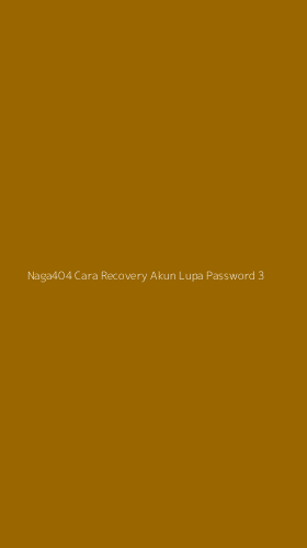 Tampilan Antarmuka Aplikasi Naga404 Cara Recovery Akun Lupa Password - 3