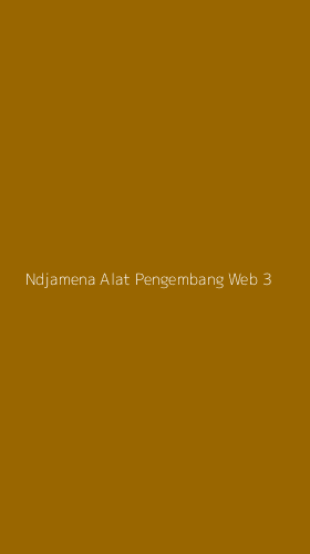 Tampilan Antarmuka Aplikasi Ndjamena Alat Pengembang Web - 3