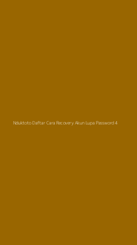 Tampilan Antarmuka Aplikasi Nduktoto Daftar Cara Recovery Akun Lupa Password - 4