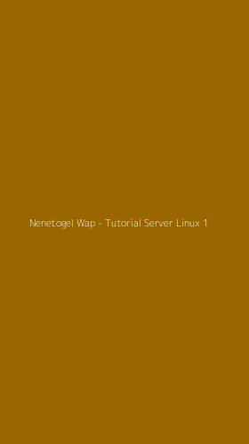 Tampilan Antarmuka Aplikasi Nenetogel Wap - Tutorial Server Linux - 1
