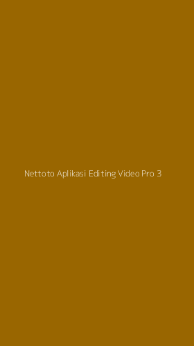 Tampilan Antarmuka Aplikasi Nettoto Aplikasi Editing Video Pro - 3