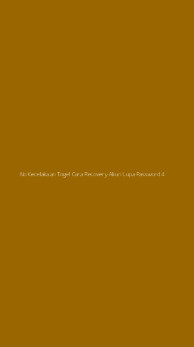 Tampilan Antarmuka Aplikasi No Kecelakaan Togel Cara Recovery Akun Lupa Password - 4
