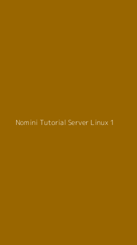 Tampilan Antarmuka Aplikasi Nomini Tutorial Server Linux - 1