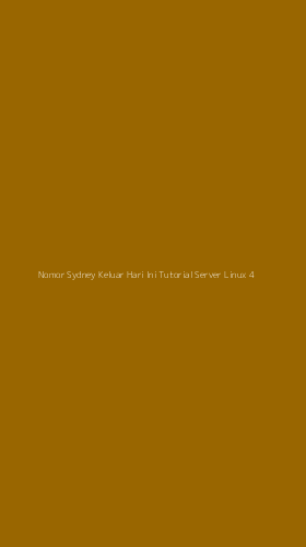 Tampilan Antarmuka Aplikasi Nomor Sydney Keluar Hari Ini Tutorial Server Linux - 4