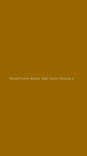 Tampilan Antarmuka Aplikasi Nota4d Daftar Bandar Togel Diskon Terbesar - 4