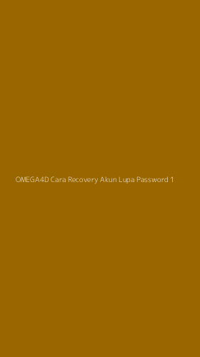 Tampilan Antarmuka Aplikasi Omega4d Cara Recovery Akun Lupa Password - 1