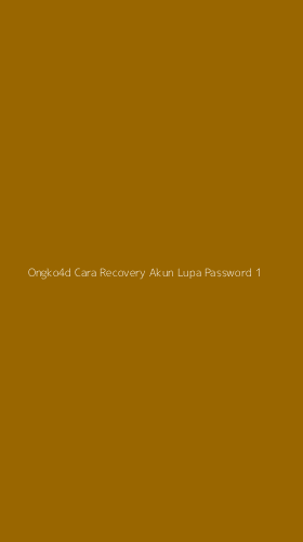 Tampilan Antarmuka Aplikasi Ongko4d Cara Recovery Akun Lupa Password - 1