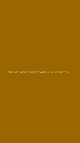 Tampilan Antarmuka Aplikasi Pagcor Cara Recovery Akun Lupa Password - 4